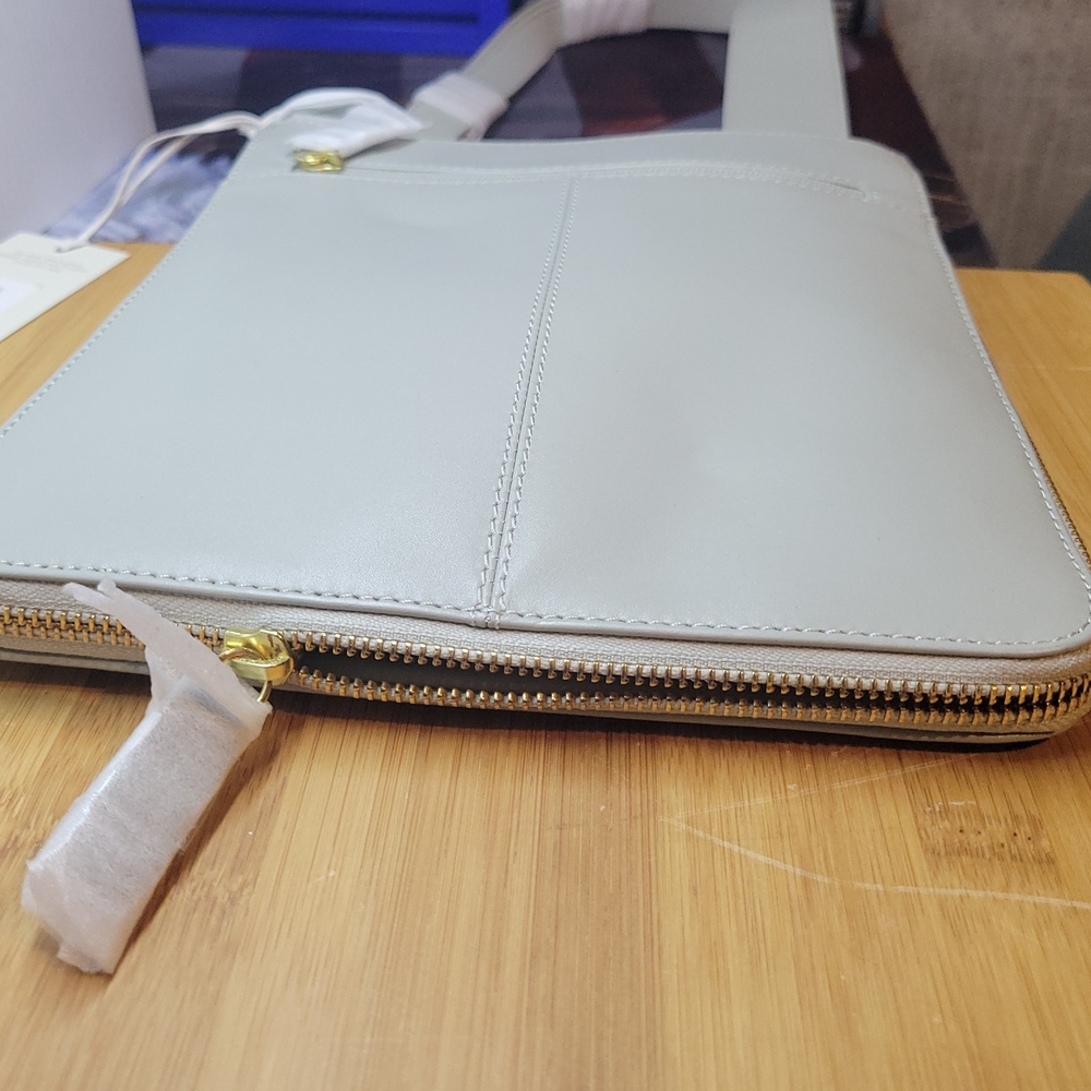RADLEY LONDON Light Gray Smooth Leather Crossbody Bag - Picture 8 of 9